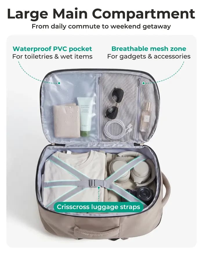Sac à dos pour ordinateur portable BAGSAMRT 17,3 pouces pour hommes et femmes, sac à dos de transport 17 pouces, sac pour effets personnels avec poche étanche et grande poche latérale