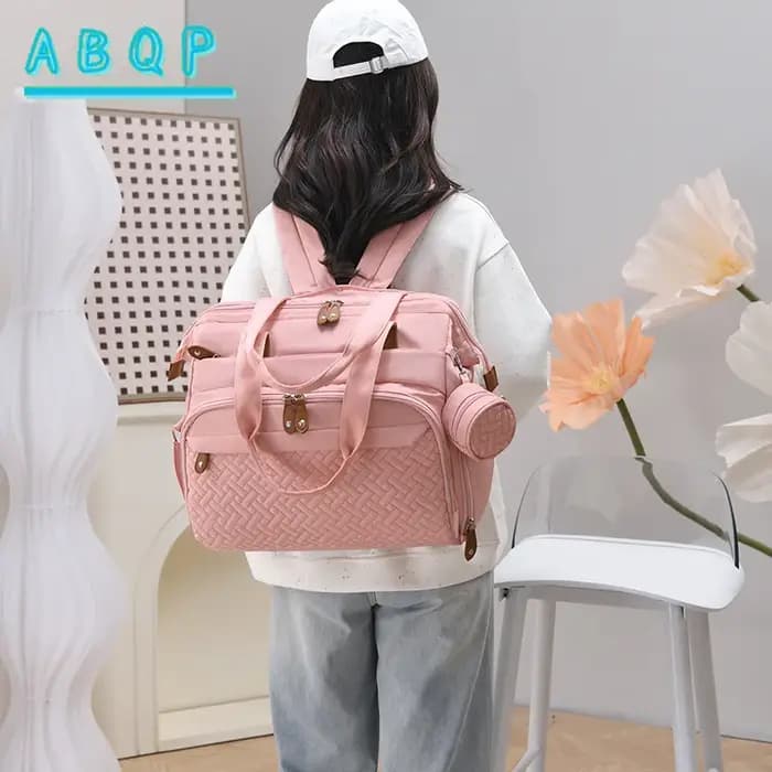 Sac à dos à langer tendance, sac à dos à langer multifonctionnel pour bébé, sac de rangement grande capacité pour les essentiels de bébé