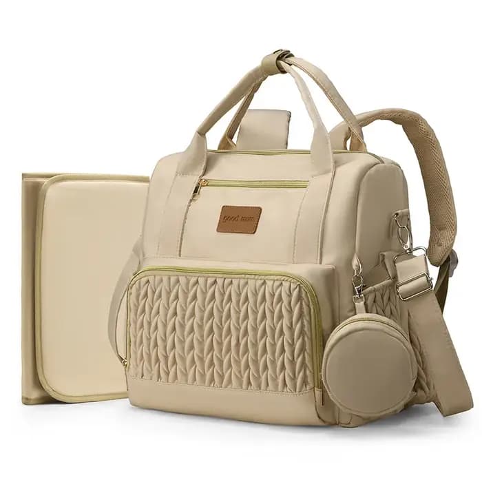 Sac à dos pour couches, sacs à langer multifonctionnels, sac à dos de voyage avec sangles pour poussette et étui pour sucette, unisexe et élégant